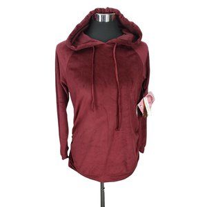 Two Beautiful Maternity Womens Soft Pullover Velour‎ Burgundy Sweater Small